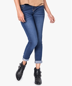 GEMO Jean femme slim stretch taille normale Gris