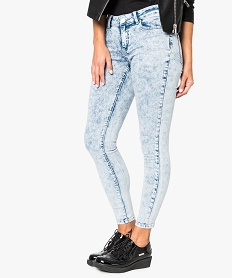 GEMO Jean skinny stretch taille basse Gris