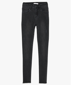 jean skinny avec franges aux chevilles noir pantalons jeans et leggings7211801_4