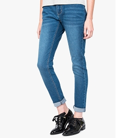 GEMO Jean skinny effet motard Gris