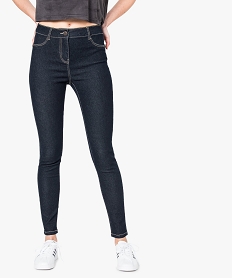 GEMO Jean skinny taille basse en stretch 4 poches Bleu