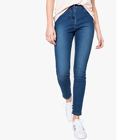 GEMO Jean skinny taille basse en stretch 4 poches Gris