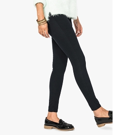 GEMO Pantalon skinny 5 poches uni Noir