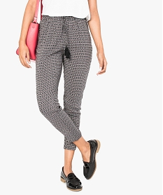 GEMO Pantalon carotte fluide à motifs Imprimé