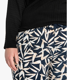 pantalon femme grande taille large et fluide imprime a taille elastiquee imprime7219701_2