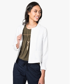 VESTE DENIM BLEU VESTE BLANC