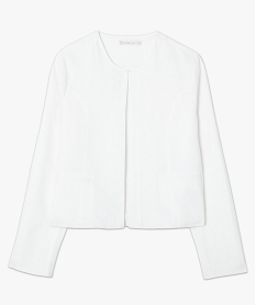 veste en lin a col rond blanc7223801_4