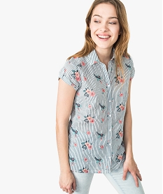 GEMO Chemise femme à manches courtes imprimée Imprimé