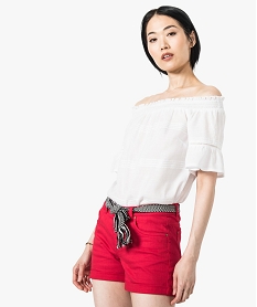 HOMEWEAR MULTICOLOR BLOUSE BLANC