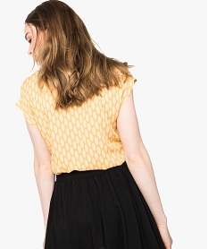 blouse imprimee col v a taille elastique imprime7232601_3