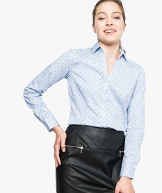 GEMO Chemise cintrée pour femme avec motifs kaki fonce