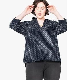 GEMO Blouse femme en stretch à motifs Imprimé