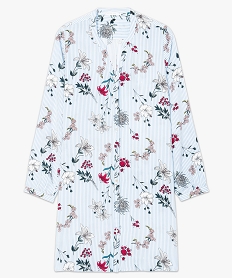 chemise longue rayee a imprime floral imprime7235501_4