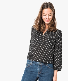 GEMO Chemise fluide imprimée marron chine