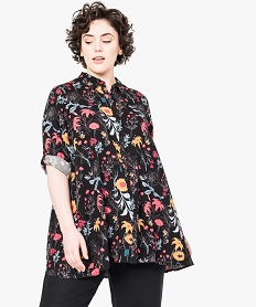 GEMO Tunique boutonnée à col chemise noir standard