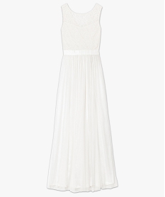 Gemo vetements robe de mariee en tulle et dentelle beige robes femme GEMO
