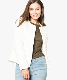 GEMO Doudoune fine zippée blanc chine
