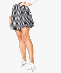 GEMO Jupe patineuse rayée blanc standard