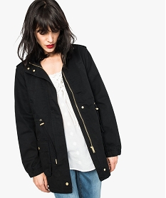 GEMO Blouson long col montant noir standard