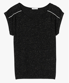 tee-shirt femme paillete fluide a taille elastiquee noir7260501_4
