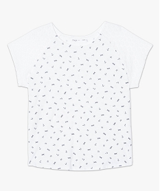 tee-shirt femme a motifs avec manches courtes en dentelle imprime7261201_4