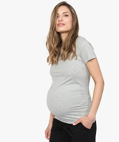 GEMO Tee-shirt de grossesse uni à manches courtes Gris