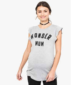 GEMO Tee-shirt de grossesse imprimé avec manches volantées Imprimé