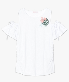 tee-shirt de grossesse avec epaules denudees et motif poitrine blanc7269001_4
