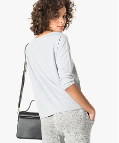 tee-shirt ample fluide manches 34 gris7271601_3