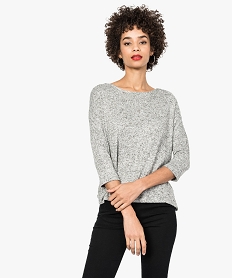 GEMO Pull ample en lainage viscose Gris