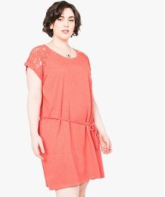 TEE-SHIRT BLUSH/CHINE CLA ROBE ORANGE CLAIR