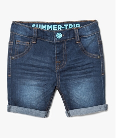 bermuda en denim a ourlets bleu7282301_1