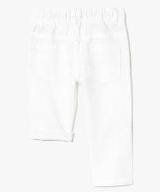 pantalon en lin transformable en bermuda blanc7284101_2