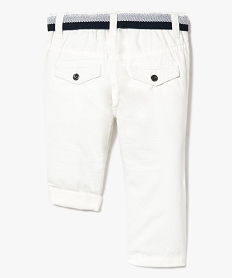 pantalon en toile lulu castagnette transformable en bermuda blanc7284701_2