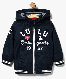 blouson teddy a capuche - lulu castagnette bleu7291901_1