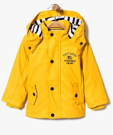 blouson impermeable style marin avec capuche jaune7292201_1