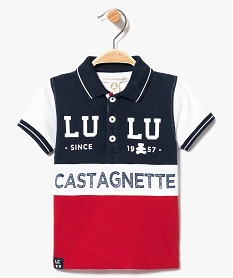 GEMO Polo manches courtes tricolore Lulu Castagnette Imprimé