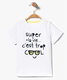 tee-shirt manches courtes imprime estival blanc7296001_1