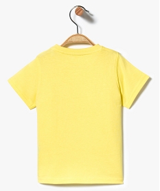 tee-shirt manches courtes imprime estival jaune7296501_2