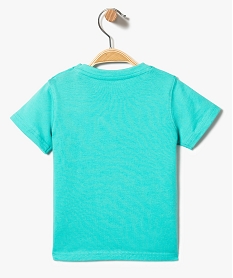 tee-shirt a manches courtes avec motif floque sur lavant vert7297801_3