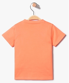 tee-shirt a manches courtes avec motif floque sur lavant orange7297901_2