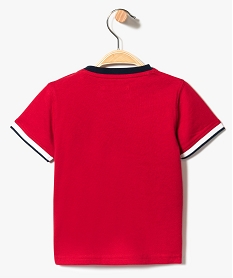 tee-shirt a manches courtes lulu castagnette avec motif sur lavant rouge7298001_2