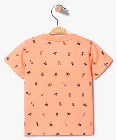 tee-shirt a manches courtes a motifs orange7298201_3
