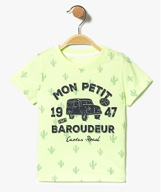 tee-shirt bebe a manches courtes imprime vert7298601_1