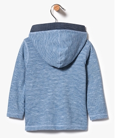 tee-shirt raye a manches longues et capuches avec motif camion bleu7300701_2