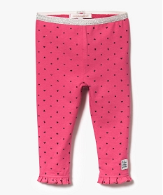 legging a motifs et taille brillante - lulu castagnette rose7303501_1