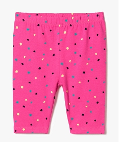 GEMO Legging court à motifs taille élastiquée Rose