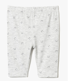 GEMO Legging court à motifs taille élastiquée Gris