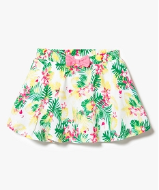 GEMO Jupe short motif tropical Multicolore