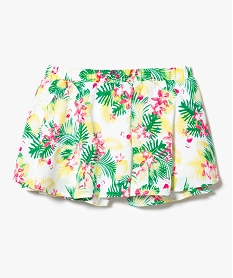 jupe short motif tropical multicolore7305301_2